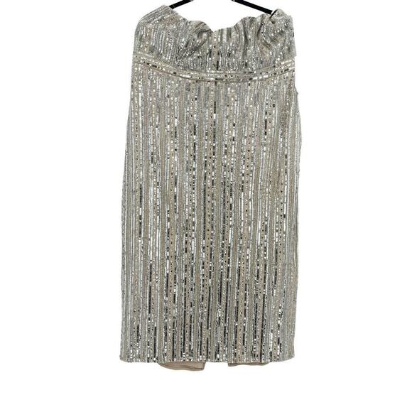 Mac Duggal Embellished Strapless Beaded Slim Column Dress Size 14 NWT - Picture 15 of 15